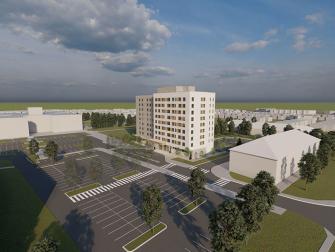 Sample aerial illustration of Peel Manor