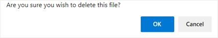 Delete file confirmation screenshot.