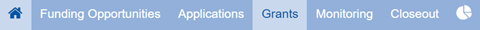 GovGrants account management