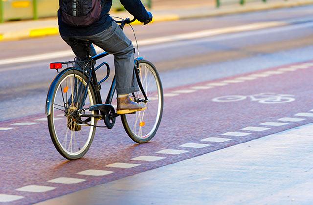 Biking on road