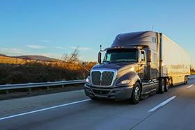 Truck on highway