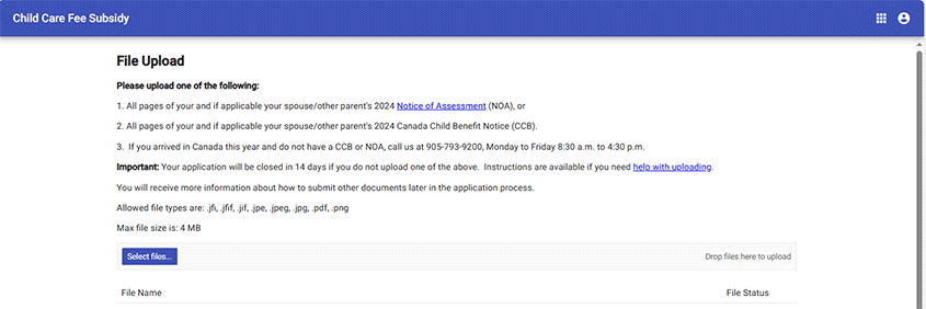 Step 2 upload documents