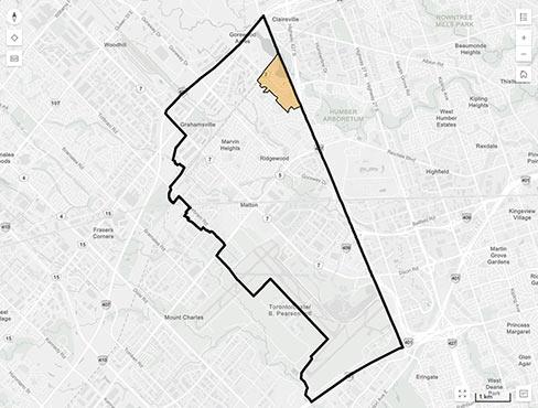 Downspout survey in Peel Region map